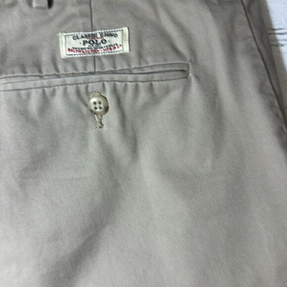 VTG Polo Ralph Lauren Classic Chino Polo Khaki Prospect Shorts Mens Size 38 - Picture 3 of 8